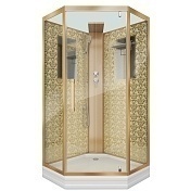 Душевая кабина Niagara Luxe 100x100 (прозрачное стекло) золото NG-7717GBK
