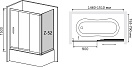 Душевая шторка на ванну RGW Screens SC-81 (SC-41+ Z-52) 1500х1500х800 Хром 04118158-11