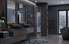 Душевой уголок Ambassador Diamond 2000x1200x800 хром правый 12011104R