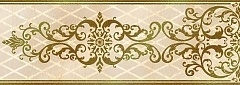 Керамическая плитка Eurotile Ceramica Oxana 53 золото бордюр 9x24,5