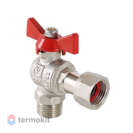 Valtec Кран шаровой угловой с накидной гайкой и наружной резьбой 1/2" х 3/4"