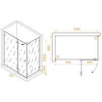 Душевой уголок RGW Stilvoll SV-040 2000x1600x900 хром 353204069-11