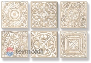 Керамогранит Kerama Marazzi Сонет A1294/SG1550 Беж Декор 5x5