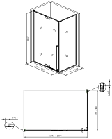 Душевой уголок Allen Brau Fantasy 2000x1400x900 хром 3.11004-00