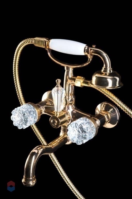 Смеситель для душа Boheme Crystal золото 293-CRST