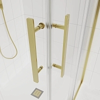 Душевой уголок Veconi Evo 300 G 1950x1200x800 золото брашированное E3-G-12080-01-C9