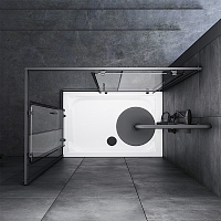 Душевой уголок AM.PM Gem 1900x1200x800 черный матовый W90G-404-120280-BT