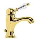 Смеситель для раковины Cezares Vintage золото, ручка Swarovski VINTAGE-LSM1-03/24-Sw
