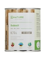 GNature 266, BodenÖl Износоустойчивое масло с воском, для пола, колеруемое, шелковисто- матовое 0,75 л
