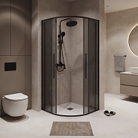 Душевой уголок Niagara Nova 1950x800x800 (тонированное стекло) черный матовый NG-2825-34BLACK