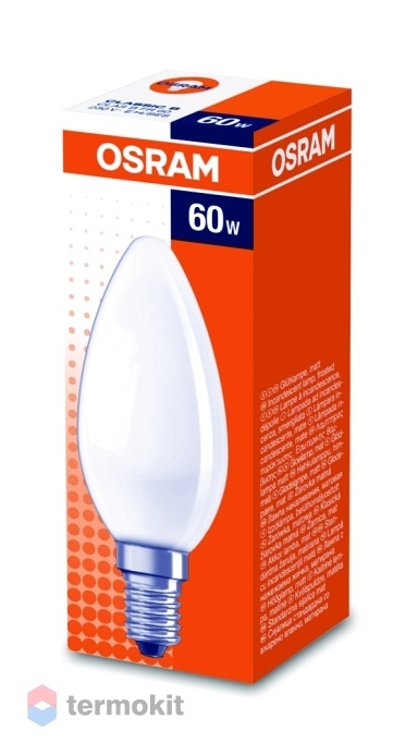 Лампа накаливания Osram CLAS B матовая 60W E14