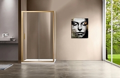 Душевой уголок Vincea Garda 1900x1500x1000 золото брашированное VSR-1G1015CLG