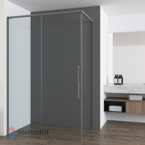 Душевой уголок Vincea Ultima 2000x1400x1000 вороненая сталь VSR-7UL1014CLGM