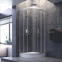 Душевой уголок AM.PM Gem 1900x800x800 матовое серебро W90G-401-080WT