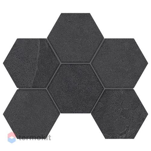 Керамогранит Эстима Luna LN04/TE04 Hexagon мозаика 25x28,5 непол.