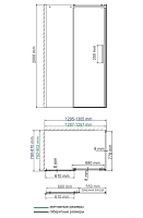 Душевой уголок WasserKRAFT Dinkel 2000x1300x800 хром 58R32