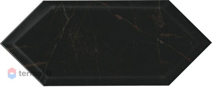 Керамическая плитка Kerama Marazzi Келуш 35010 грань черный глянцевый 14х34
