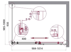 Душевой уголок BelBagno Acqua 1950x1000x1000 хром ACQUA-A-1-100-C-Cr