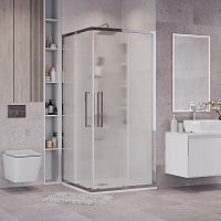 Душевой уголок Grossman Cosmo 1950x800x800 (стекло шиншилла) хром 300.K33.02.8080.10.02