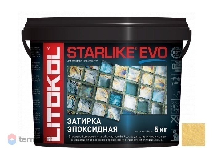 Затирка Litokol эпоксидная Starlike Evo S.600 Giallo Vaniglia 5кг