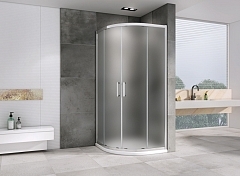 Душевой уголок ABBER Schwarzer Diamant 1950x900x900 (матовое стекло) хром AG01090M