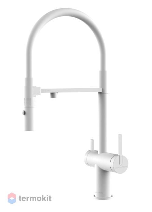 Смеситель для кухни Paulmark Gravity белый матовый Gr213888-WH