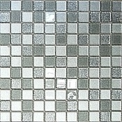 Стеклянная Мозаика Bonaparte Shine Silver (4x25x25) 30x30