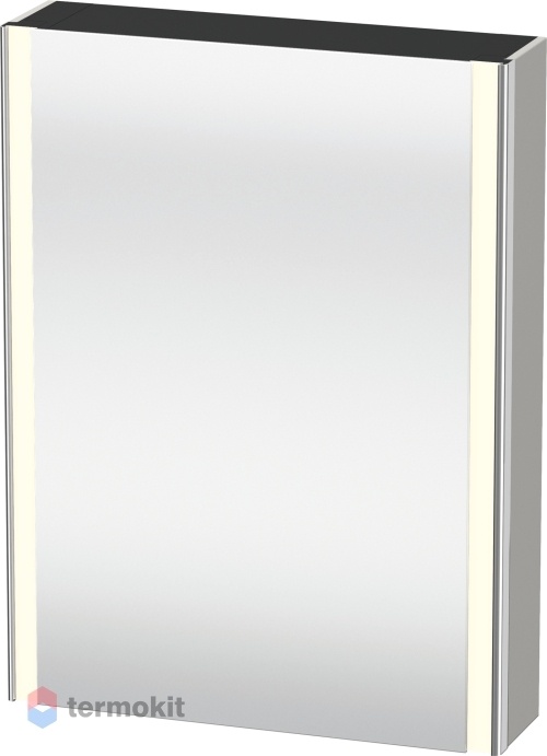 Зеркальный шкаф Duravit XSquare 60 с подсветкой Бетонно-серый XS7111L0707