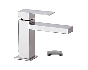 Смеситель для раковины Remer Qubika Design с донным клапаном Хром QD10