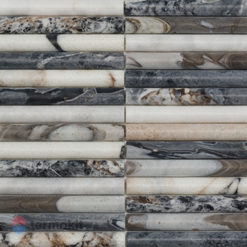 Мозаика Pixmosaic PIX340 Bvlgari, Convex (20х151) 30х30,5