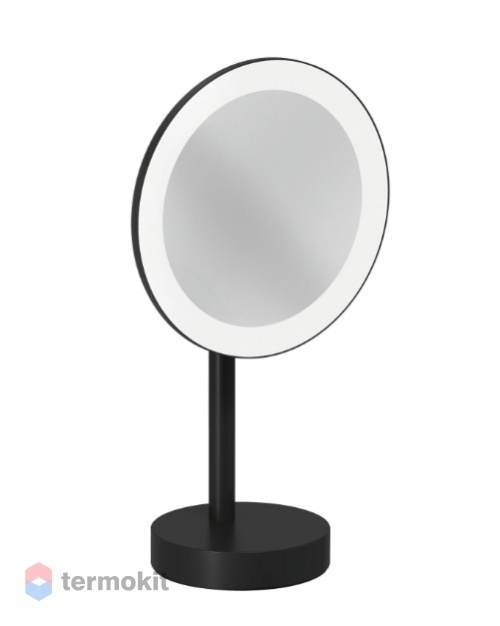 Косметическое зеркало Kludi Vela R с LED-подстветкой черный матовый 5899539F